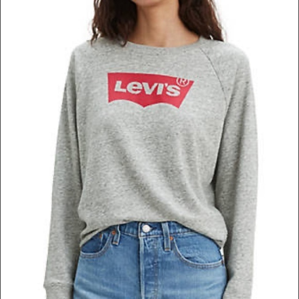 Levi's‎ Red Tag Logo Relaxed Graphic Crew Smokestack Pullover Sweatshirt